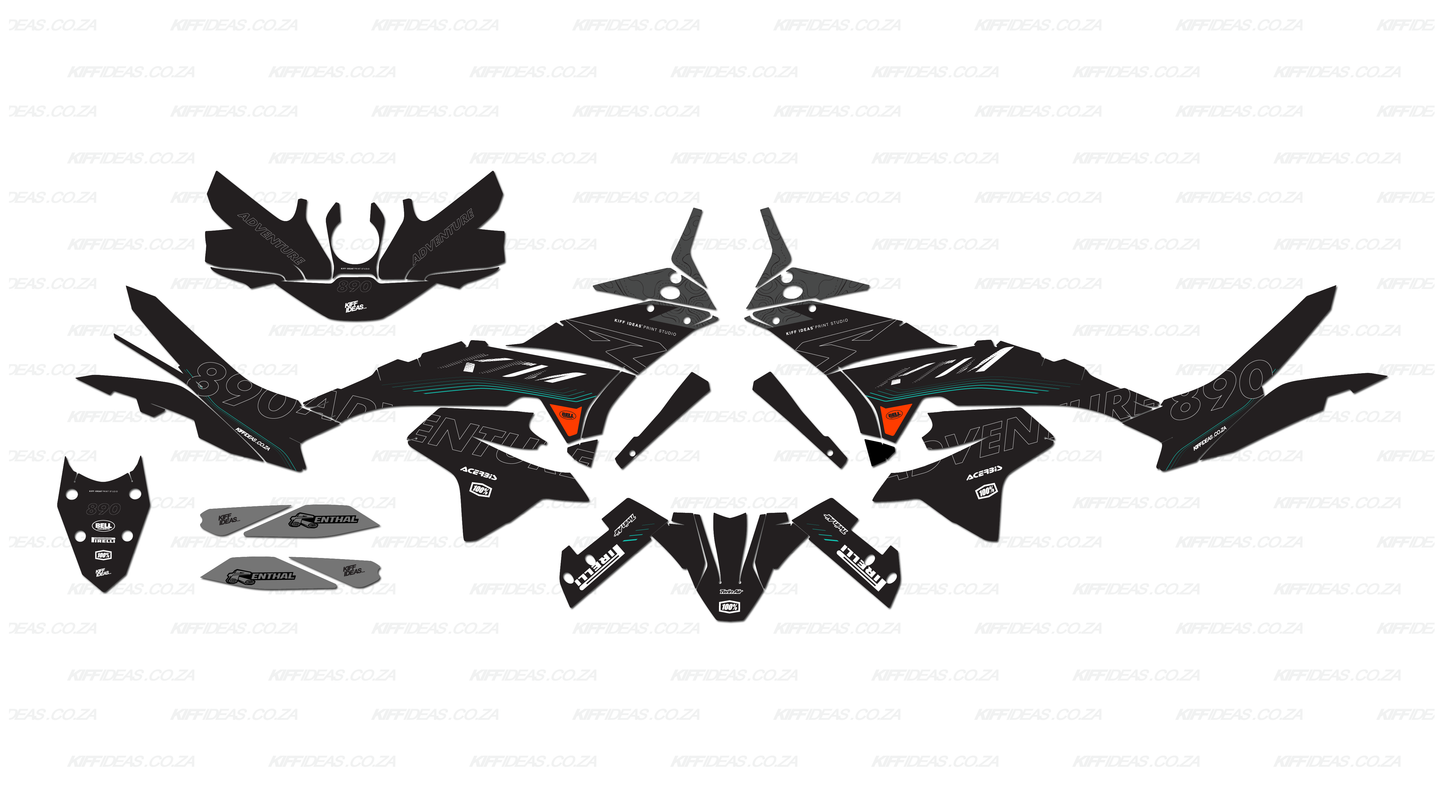 KTM 790-890 ADVENTURE "lock" DECAL KIT