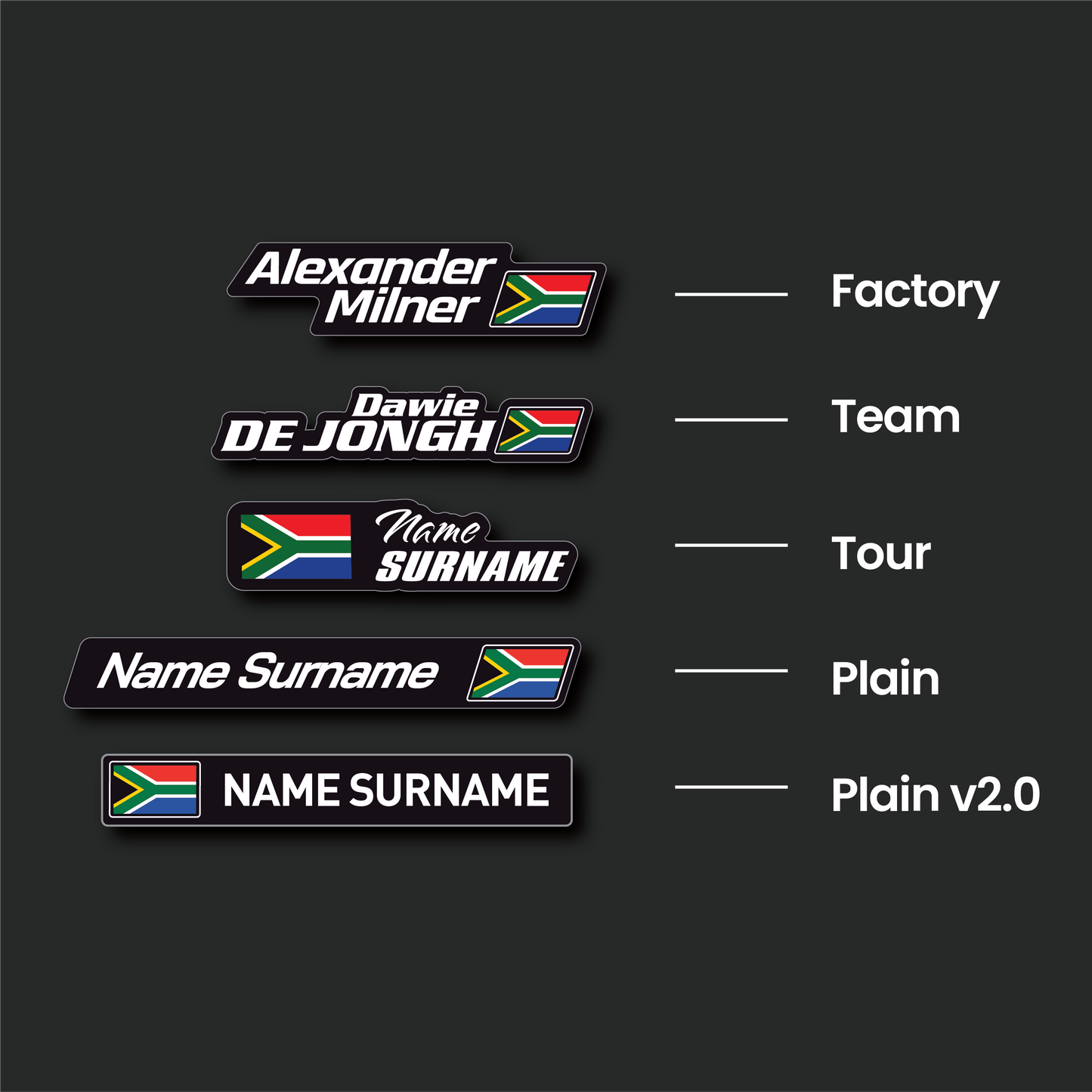 RIDER ID Decal Pack | Specialized Stellenbosch