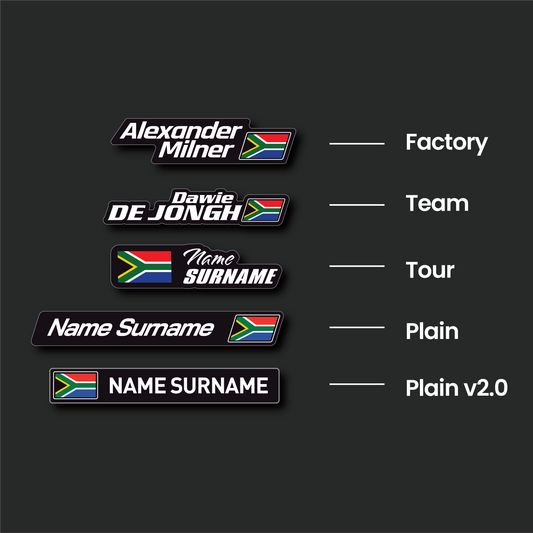 RIDER ID Decal Pack