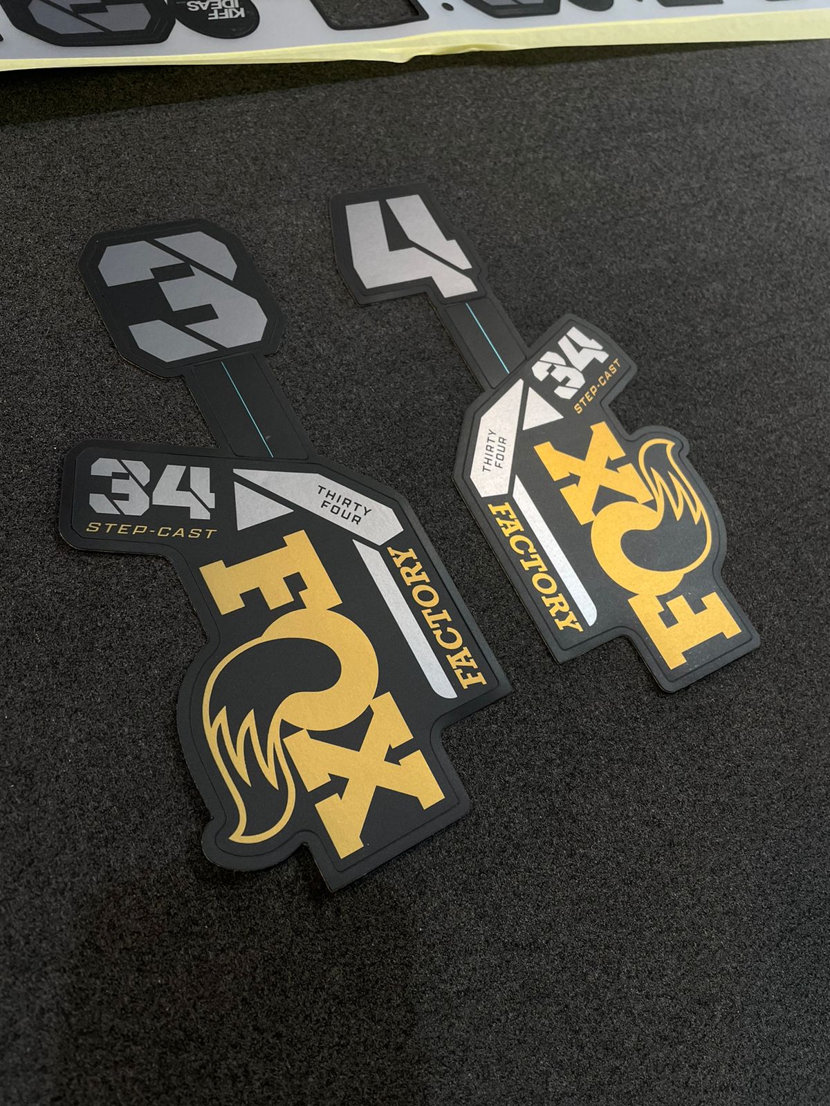 FOX 34 Factory Custom Decal Set Metallic