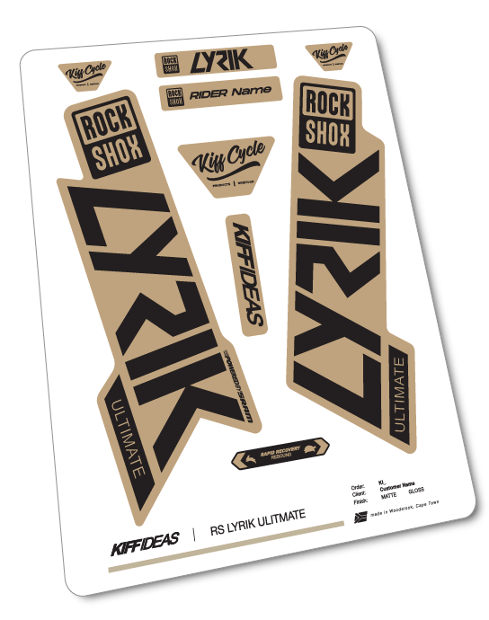 ROCKSHOCK LYRIK DECAL SET