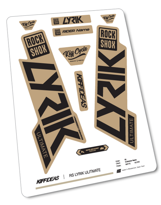 ROCKSHOCK LYRIK DECAL SET